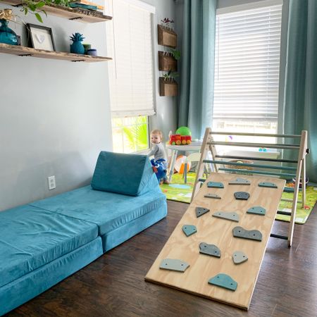 Love this toddler climbing set up in our old house! Such a good reminder that you don’t need a ton of space for an awesome playroom! 

#LTKfamily #LTKhome #LTKkids