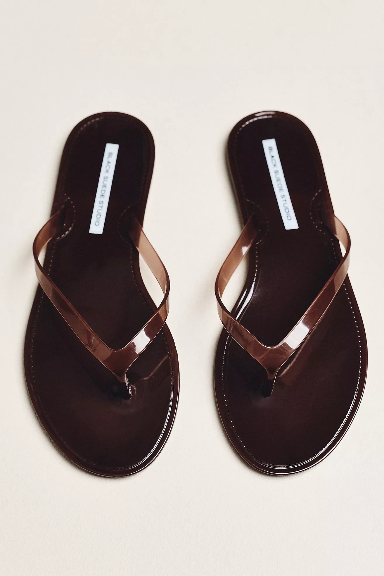 Black Suede Studio Jelly Flip-Flop Sandals | Anthropologie (US)