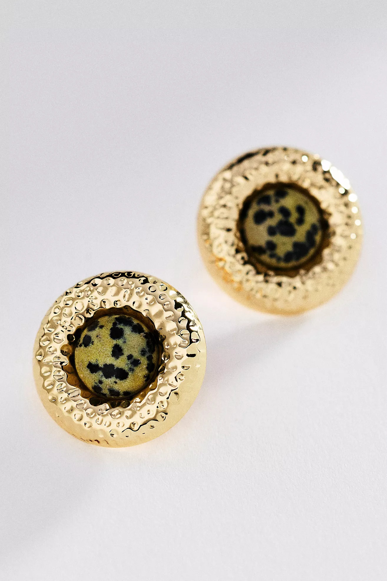 By Anthropologie Tiger's Eye Button Post Earrings | Anthropologie (US)