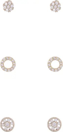 Panacea Pave Crystal Stud Earring 3-Piece Set | Nordstromrack | Nordstrom Rack