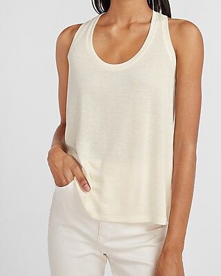 Relaxed Scoop Neck Tank | Express