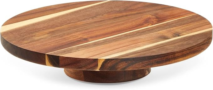 Juvale Round Acacia Wood Cake Stand for Wedding, Wooden Serving Platter for Appetizers and Desser... | Amazon (US)