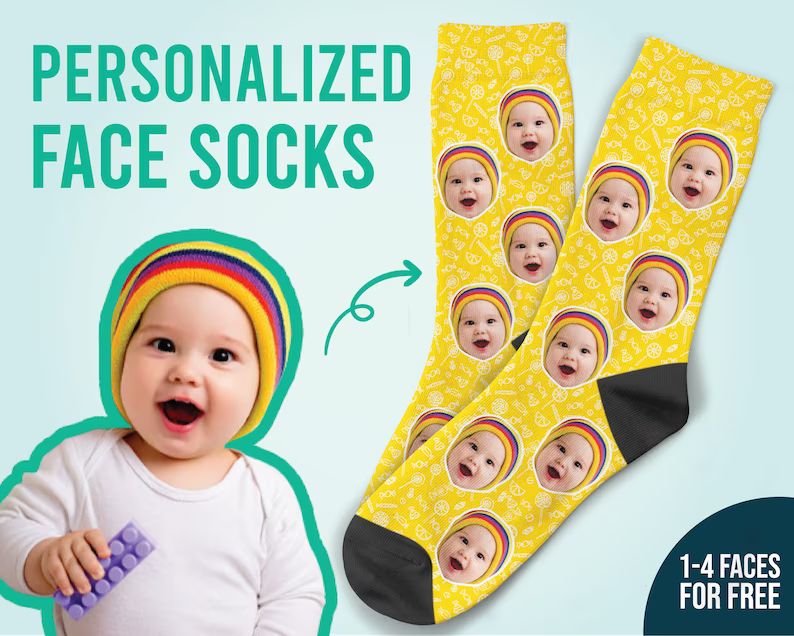 Custom Baby Face Socks, Custom Photo Socks, Personalized Socks, Children Socks, Cute Socks | Etsy (US)