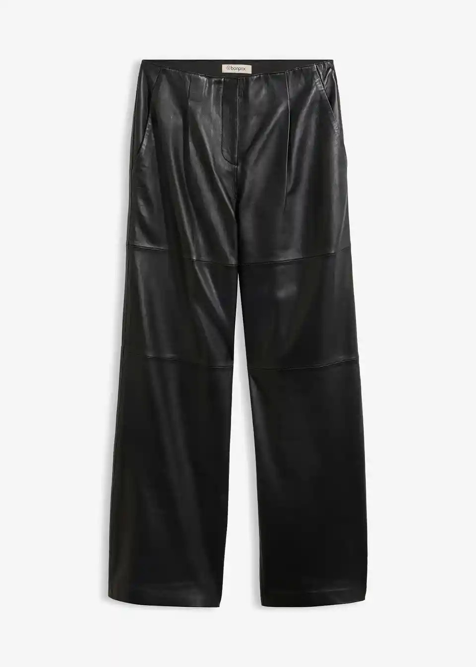 trendige Premium Lederhose aus hochwertigen Nappa-Leder, bequeme , weites Bein mit Bundfalte | Bonprix DE