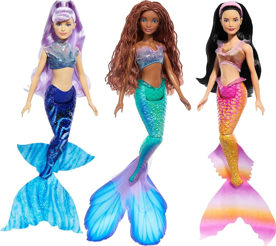 Mattel Disney The Little Mermaid Ariel Sisters Doll Set with 3 Fashion Mermaid Dolls, Includes Ma... | Amazon (US)