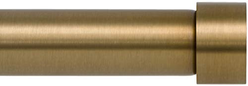 Ivilon Side Window Short Curtain Rod - End Cap Style Design 1 Inch Pole. 16 to 28 Inch Color Warm Gold | Amazon (US)