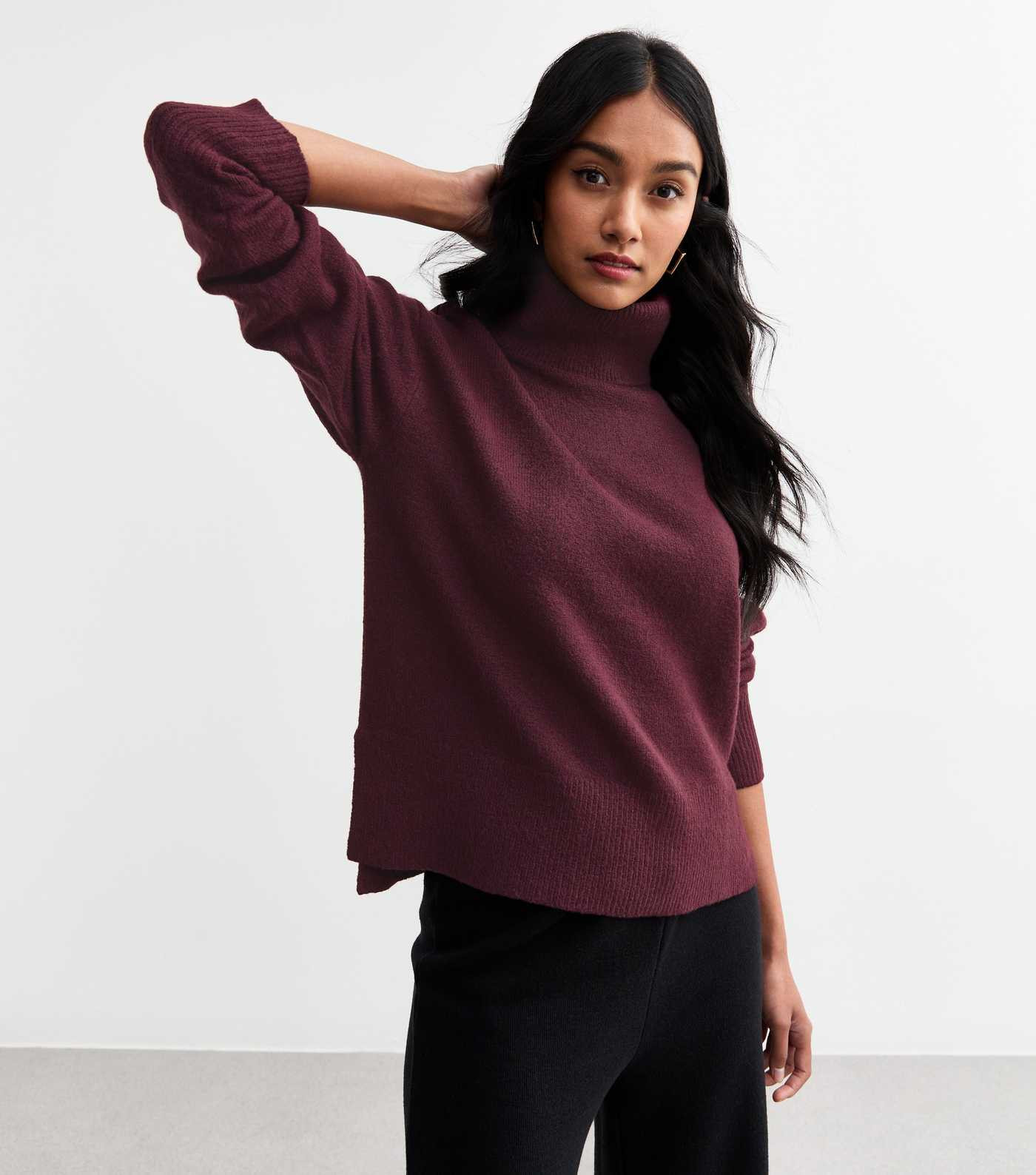 Burgundy Roll Neck Step Hem Jumper
						
						Add to Saved Items
						Remove from Saved Items | New Look (UK)