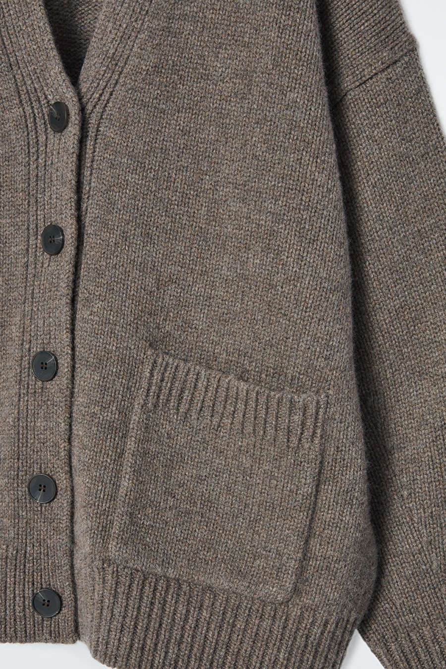 CHUNKY CASHMERE-BLEND CARDIGAN - MOLE - COS | COS (EU)