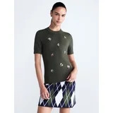 Free Assembly Women's and Women's Plus Embellished Cozy Yarn Sweater with Short Sleeves, Sizes XS... | Walmart (US)
