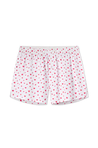 Men's Poplin Boxer in Red Mini Heart | Lake Pajamas