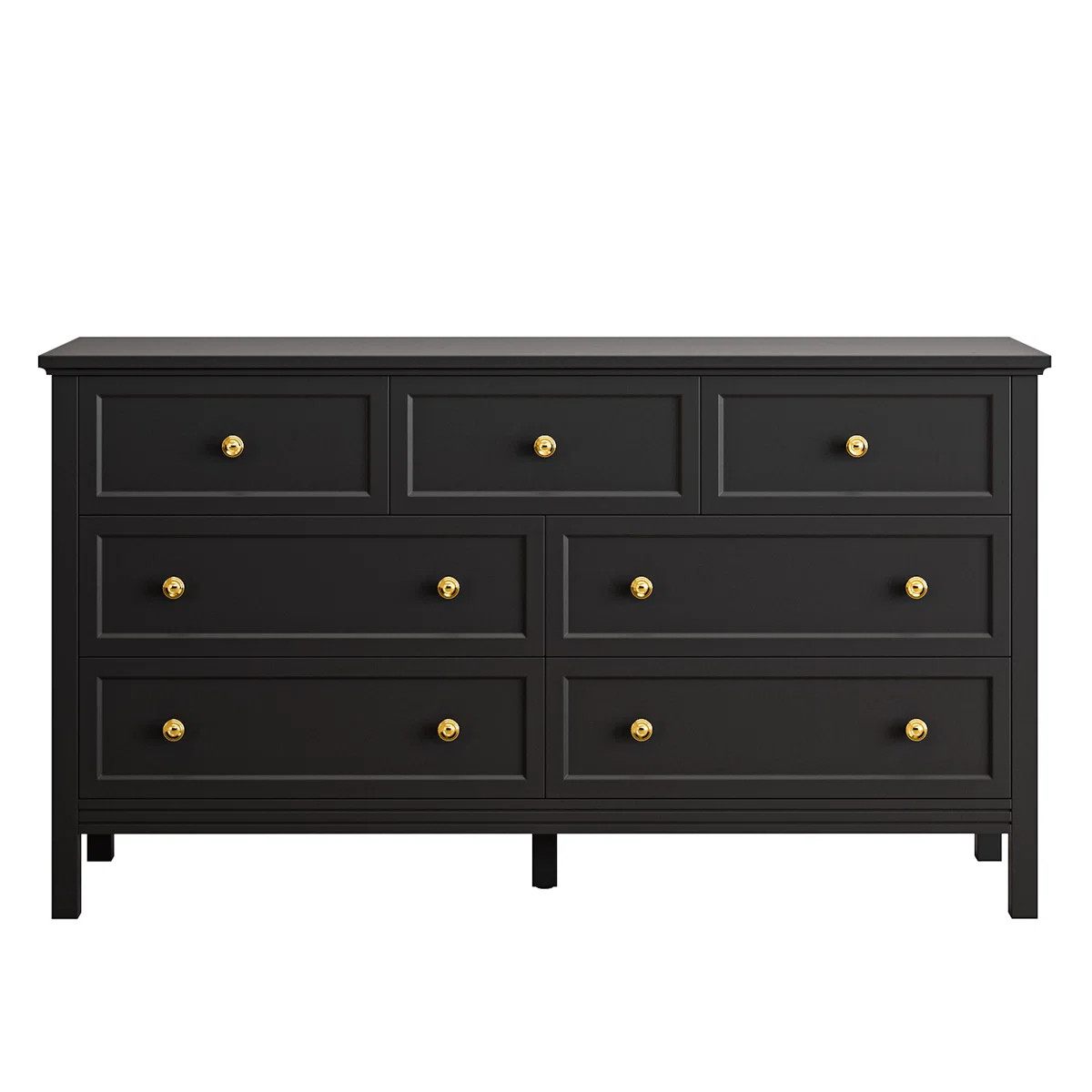 Winston Porter 7 Drawer Dresser, Modern Dresser With Gold Handles & Reviews | Wayfair | Wayfair North America