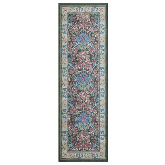 Better Homes & Gardens Green Hannah Flowing Floral 30" x 96" Runner Rug | Walmart (US)