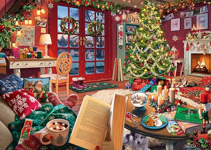 Ravensburger Cozy Christmas - 500 Piece Large Format Puzzle for Adults - Warm Holiday Gathering -... | Amazon (US)