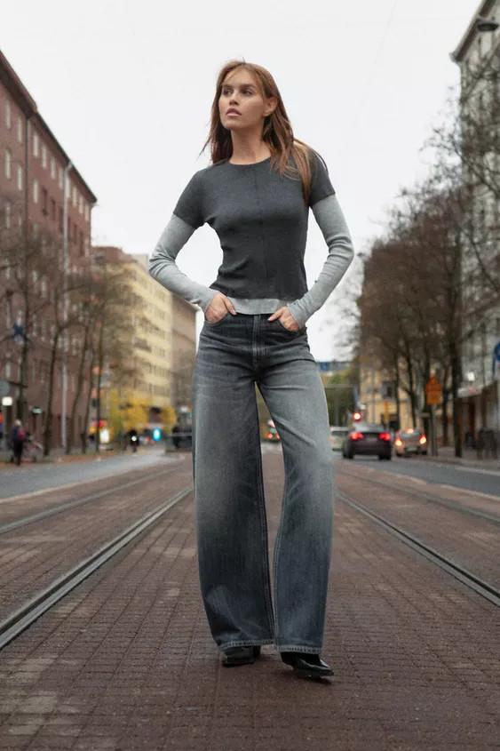 TRF EXTRA WIDE LEG HIGH WAIST JEANS | Zara US