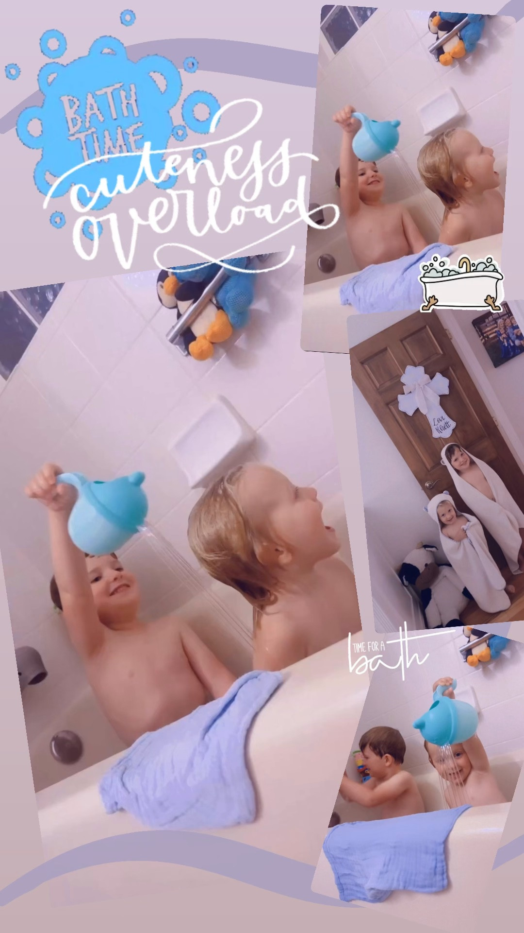 Bathtime cuteness overload 😍