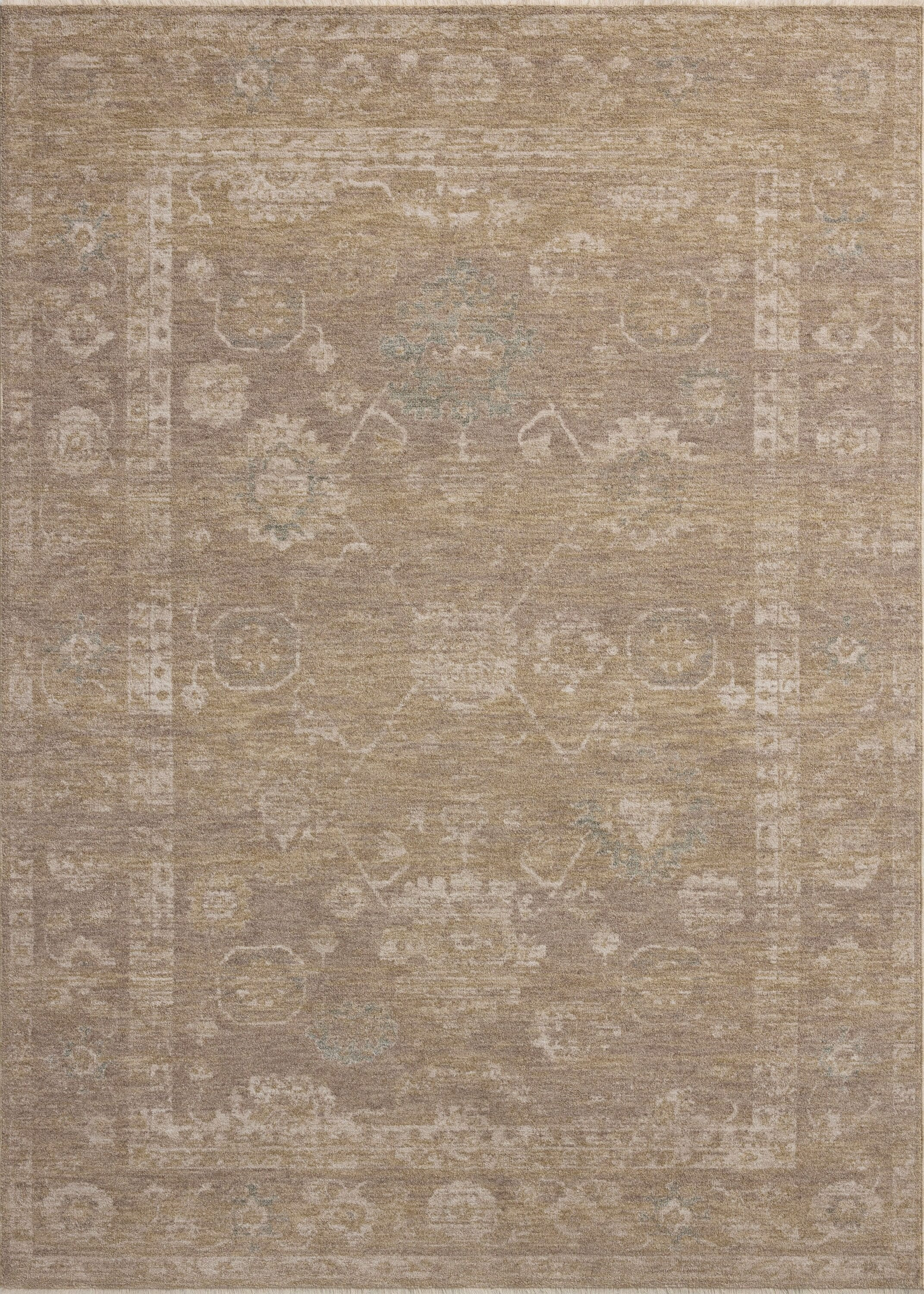 Chris Loves Julia x Loloi Louisa 4 x 6 (ft) Loomed Polyester Taupe / Gold Rectangular Indoor Geometric Persian Spot Clean Only Pet Friendly Throw rug | Lowe's