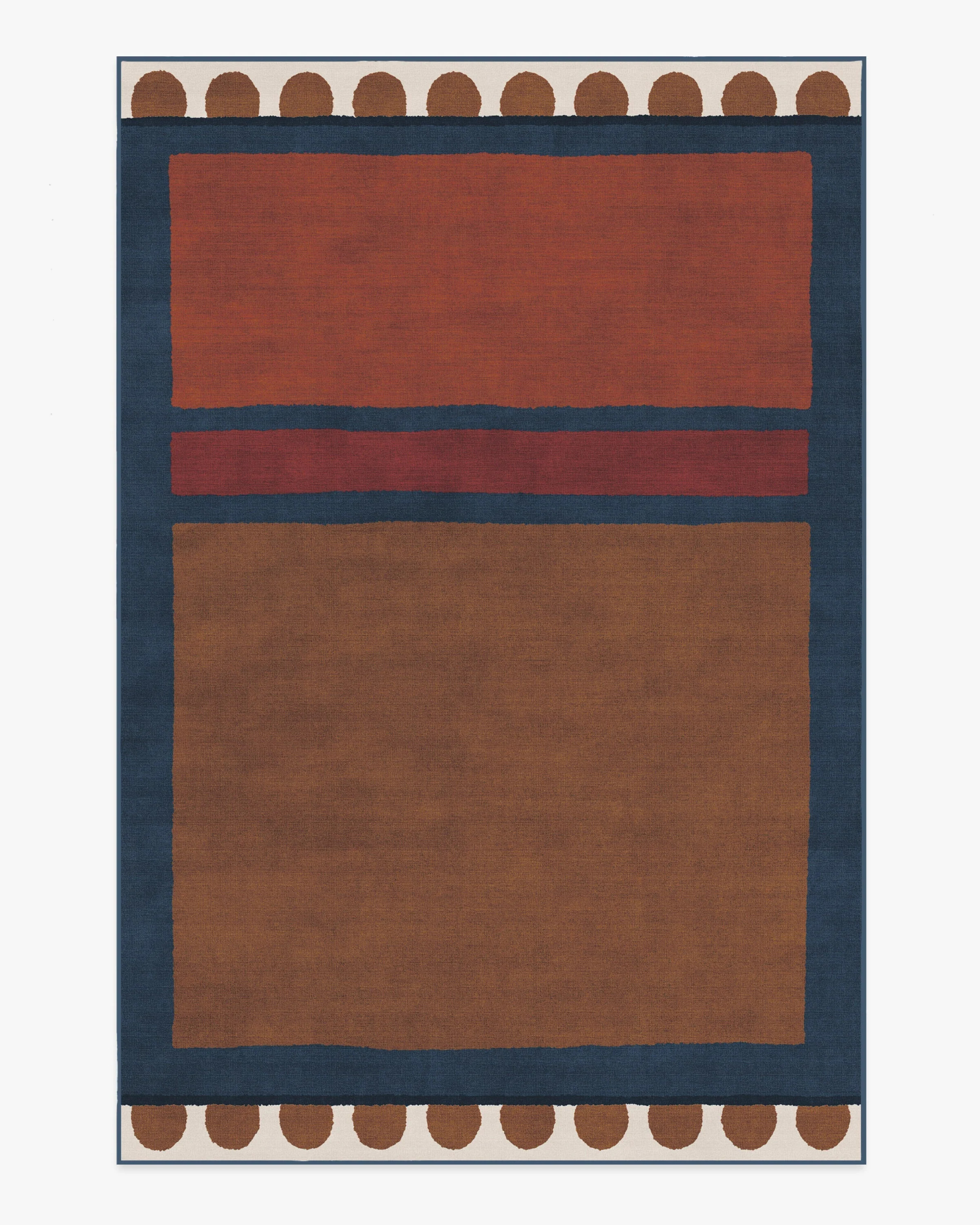 Nina Indigo & Rust Rug | Ruggable