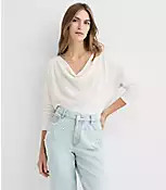 Cozy Ribbed Cowl Neck Top | LOFT