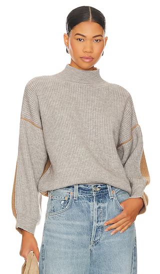 Katy Sweater in Heather Grey & Taupe | Revolve Clothing (Global)