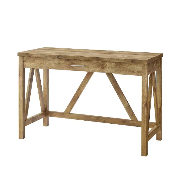 46" Rustic Farmhouse Single Drawer A Frame Desk - Saracina Home | Target