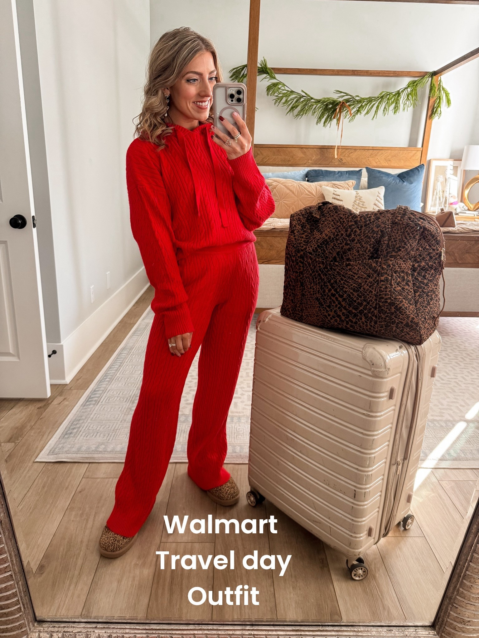 Walmart travel outfit perfection ❤️ This matching knit set is my go-to for a comfy travel day. Cozy, soft, and stretchy while still looking put together — exactly what I want for a road trips, or long travel days.

The knit top and pants are lightweight but warm, easy to move in, and look so chic styled together or worn separately. I love the festive red for winter travel, but this set is perfect year-round too.

Everything is Walmart and linked in LTK for easy shopping!

#WalmartFashion #WalmartFinds #TravelOutfit #MatchingSet #ComfyStyle #AirportOutfit #AffordableFashion #LTKTravel #EverydayStyle #CozyOutfits
