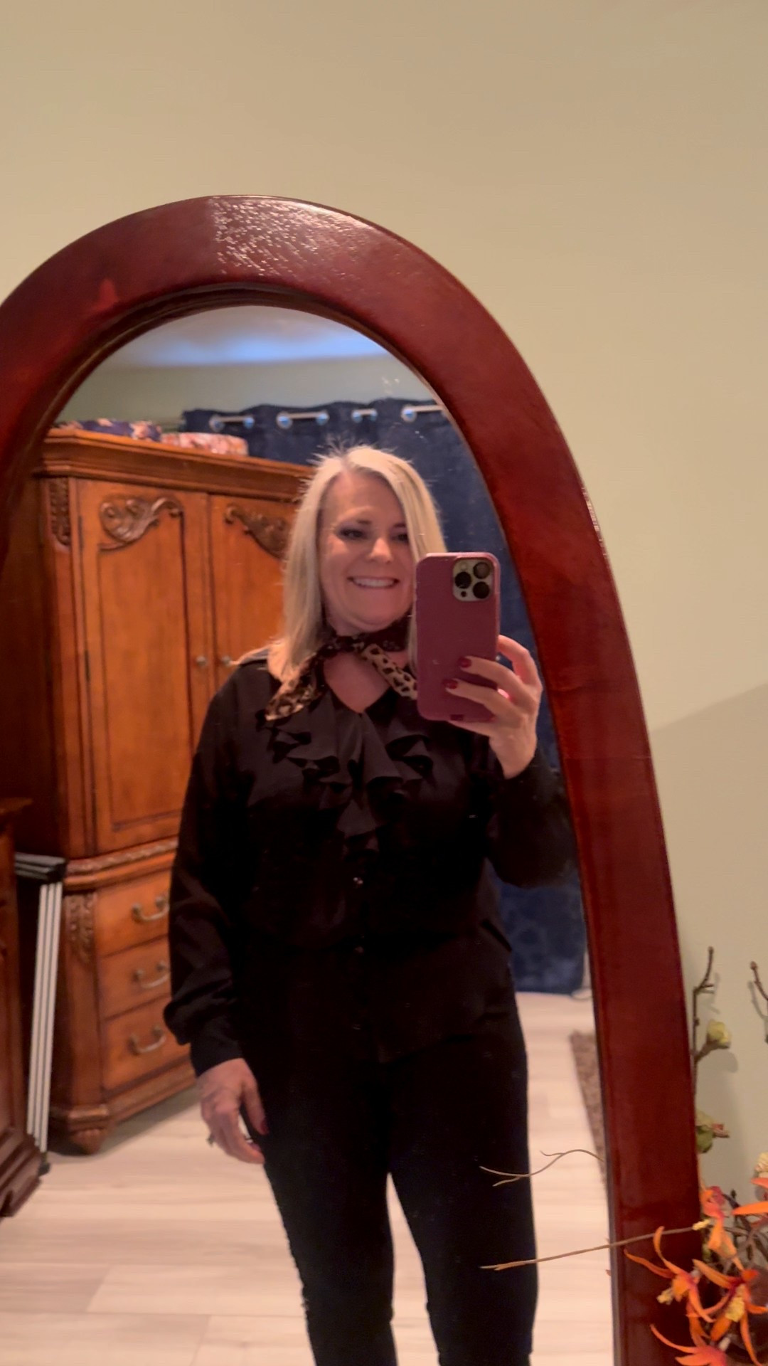 Date night outfit! Off to the Vienna Light Orchestra with my sweetie. 

Feeling moodish in all black with a splash of leopard! 

#LTKOver40 #LTKootd