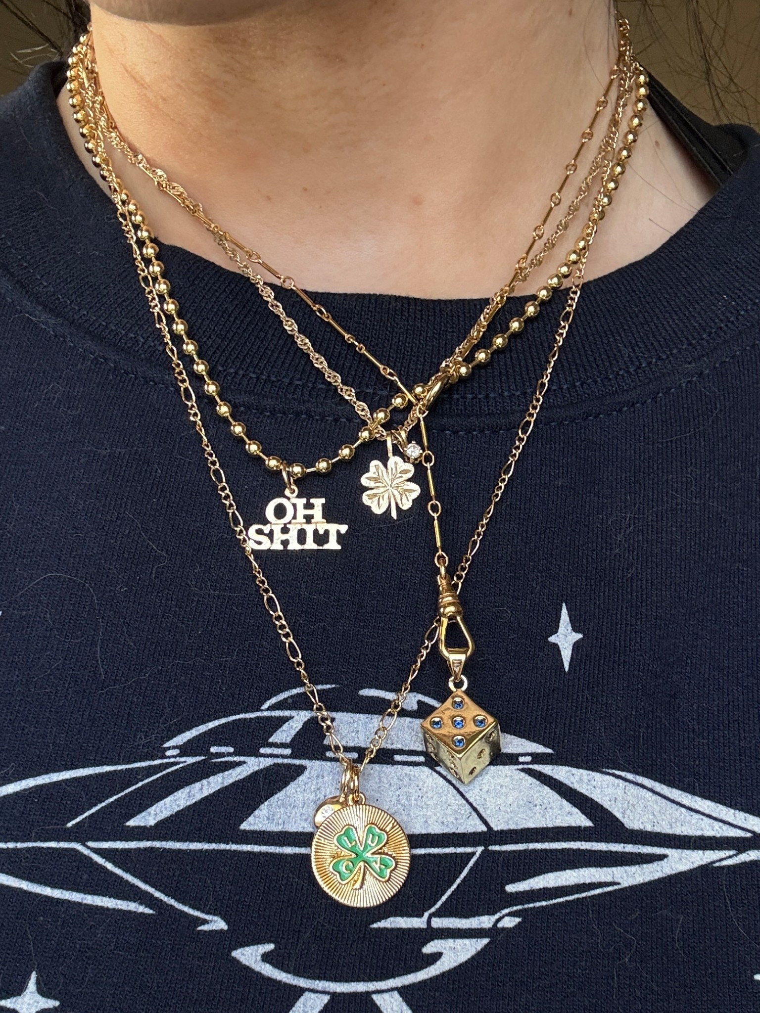 Today’s necklace stack 

“Oh Shit” 14k gold charm is from Yeah it’s Jewelry

#affordablejewelry
#finejewelry
#14kgoldnecklace
#jewelryinspo #necklaces #necklaceinspo
#necklacestack #jewelrystack #etsyjewelry #amazonjewelry
#LTKFindsUnder50
#LTKFindsUnder100
#LTKGiftGuide
