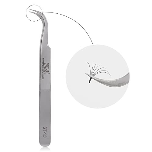 BEYELIAN Eyelash Extension Tweezers, Professional Lash Tweezers for Make Fans Volume Lashes, Curved Tip Stainless Steel Tweezers ST-15 | Amazon (US)