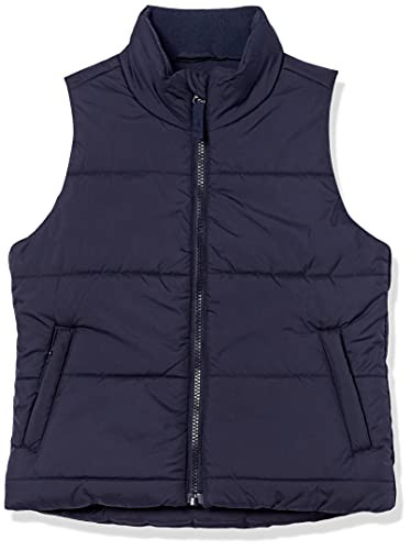 Amazon Essentials Girls' Heavyweight Puffer Vest, Navy, Large | Amazon (US)