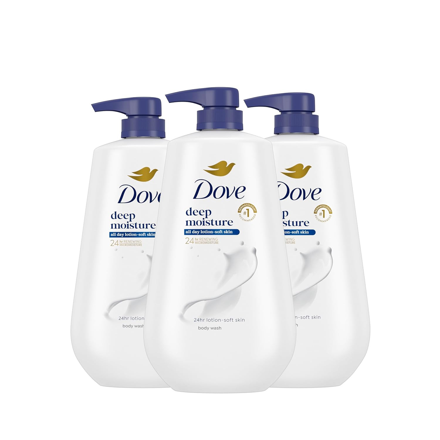 Dove Body Wash Deep Moisture 30.6 oz Pump 3 Pack, Sulfate Free | Amazon (US)