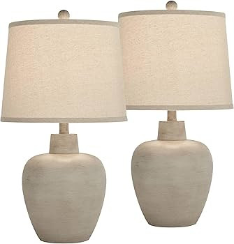 Regency Hill Emeril 23 1/2" High Urn Small Southwest Accent Table Lamps Set of 2 Living Room Bedr... | Amazon (US)