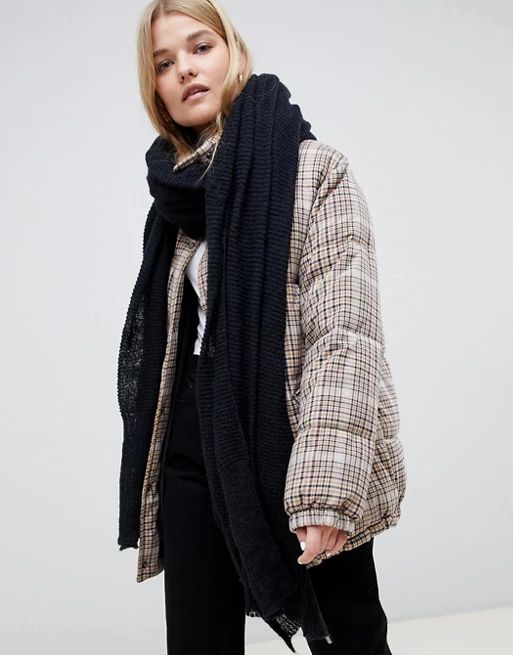 ASOS DESIGN oversized long knit scarf in recycled polyester | ASOS US