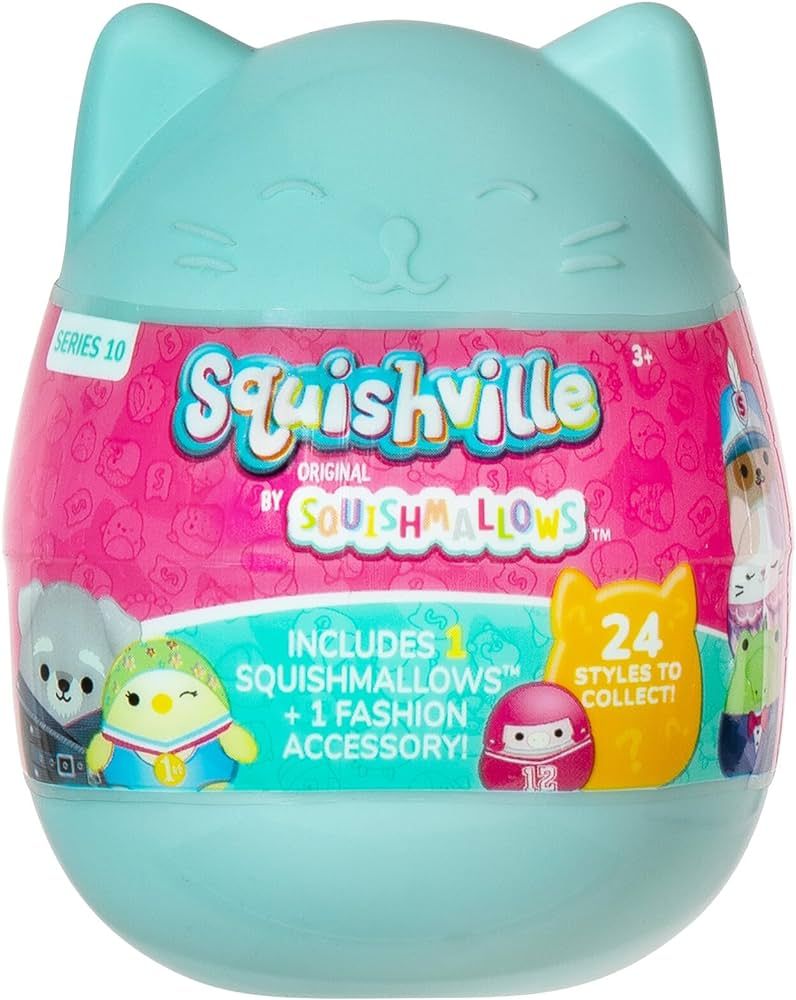 Squishmallows Squishville Egg -Series 10 -Official Kellytoy- Mini Mystery Stuffed Animal Toy Plus... | Amazon (US)