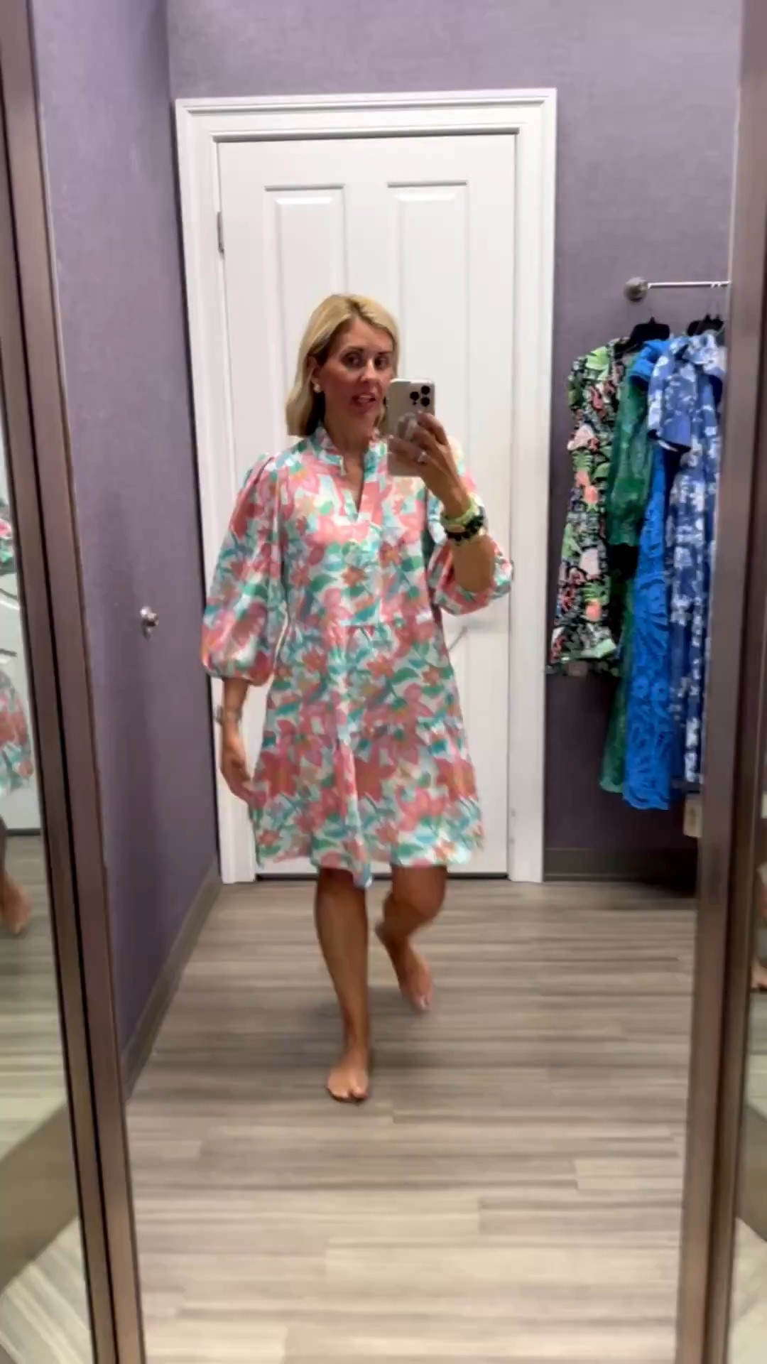 A “new to me” brand and this is very designer looking but without the designer price tag. This is one of those throw on and go, dress it up or down dresses. I’m in a small. 

*Use my code Catherine20 on A+B
*Use my code Mixandmatchmadness on Loopy

#LTKMothersDay #LTKdayinmylife #LTKOver40