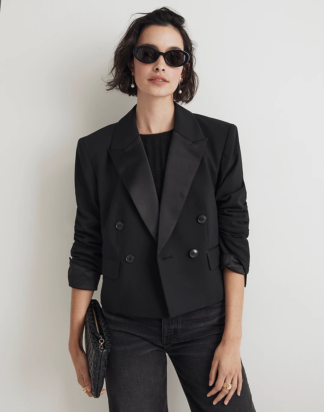Cropped Tuxedo Blazer | Madewell