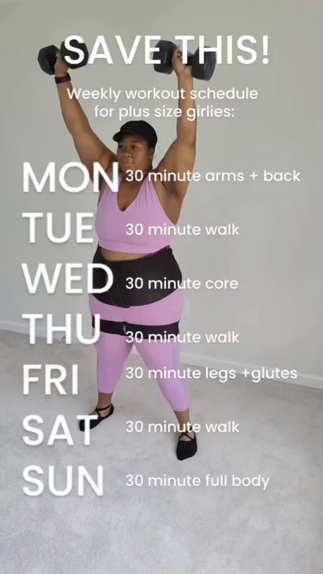 Reposting this because it’s even MORE important now!This is the exact kind of weekly workout schedule I use myself, walking days + weight training days = the combo that actually works.Now that I’m on a GLP-1, I’m not playing about my weights…because if you’re not lifting, you’re not just losing fat, you’re risking losing muscle too. And even if you’re NOT on a GLP-1, weights = more calories burned, better results, and a stronger body overall!

#LTKPlusSize #LTKfitnessgoals #LTKootd