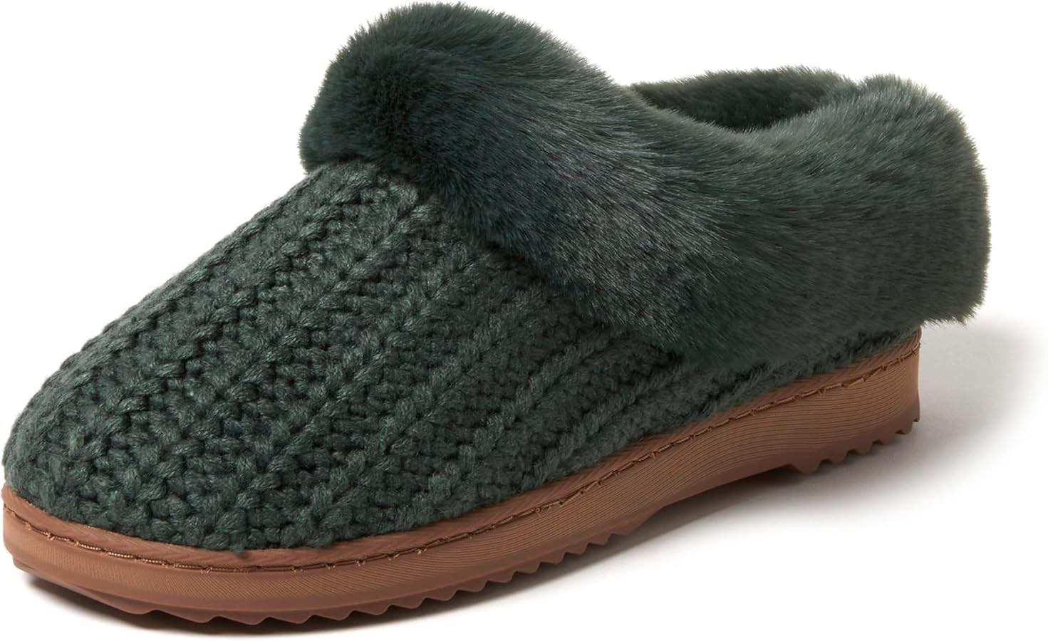 Dearfoams Women's Hannah Chenille Knit Clog Slippers | Amazon (US)