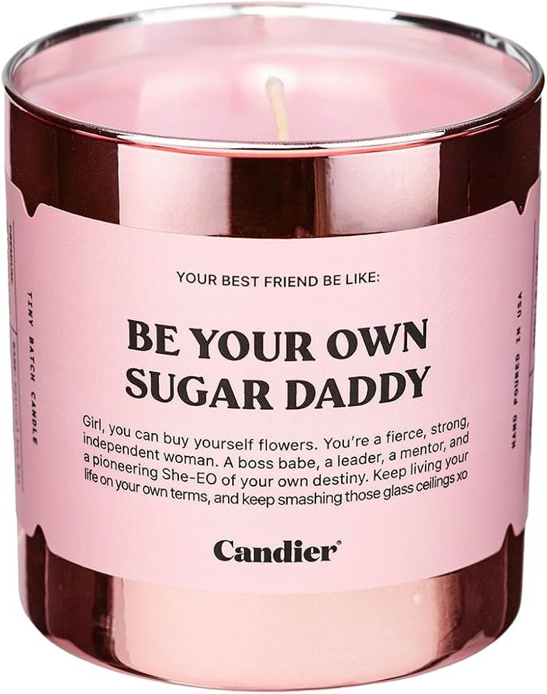 Be Your Own Sugar Daddy Scented Candle, Soy Candle with Rose & Carnation Notes, Aromatherapy Cand... | Amazon (US)