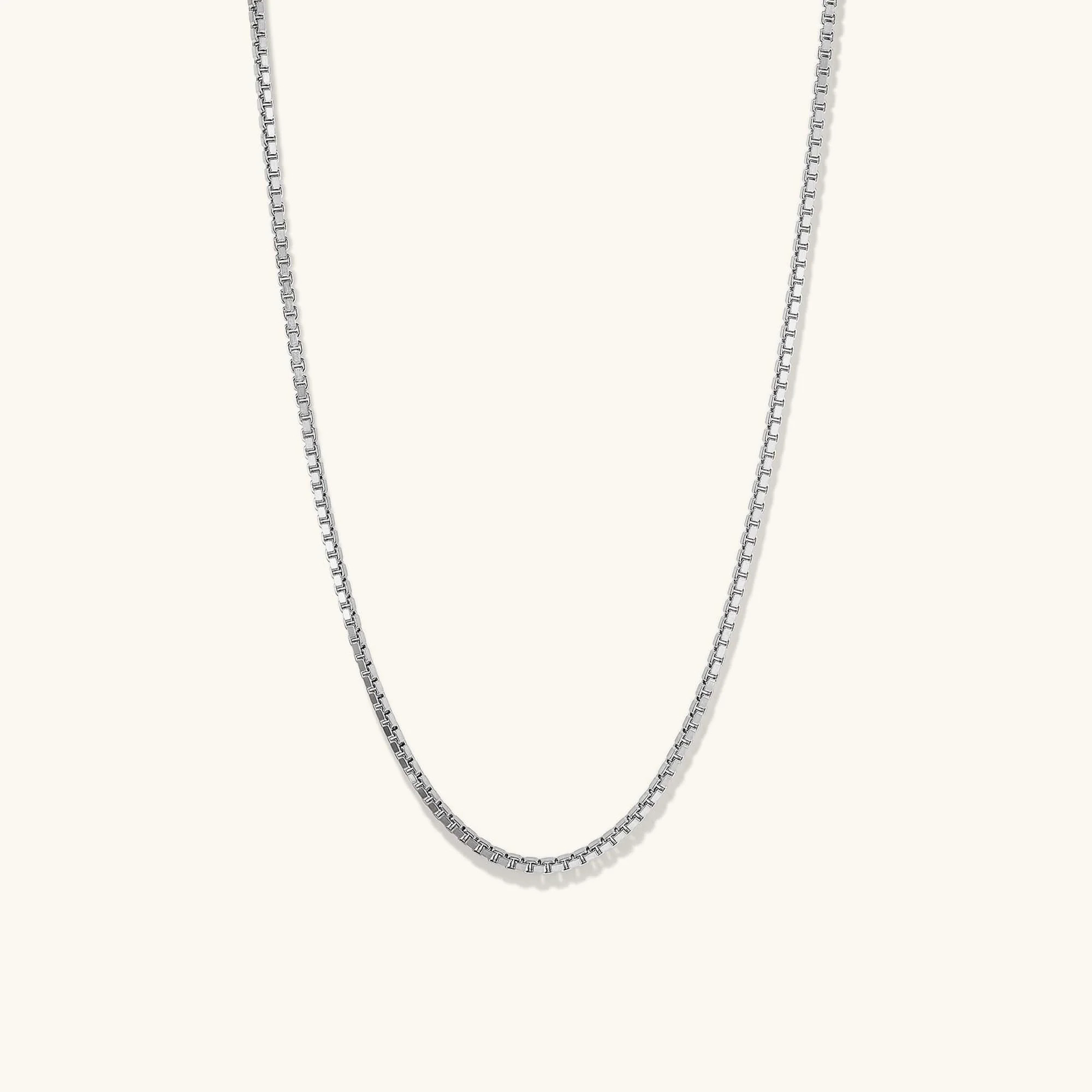 Square Box Chain Necklace | Mejuri Fine Crew