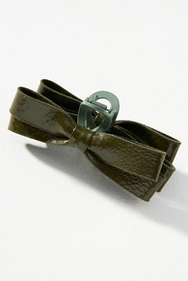 Violet & Brooks Faux-Leather Bow Claw Clip | Anthropologie (US)