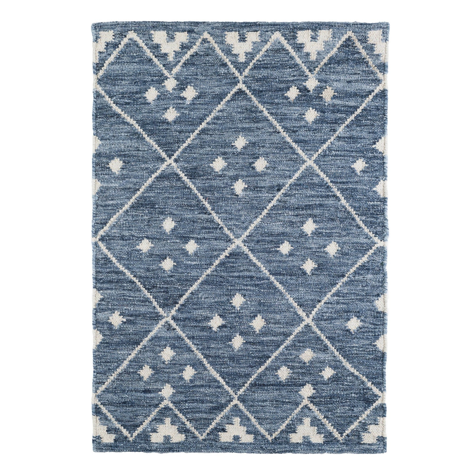 Kota Handwoven Wool Rug | Indigo | Annie Selke