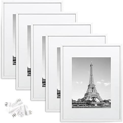 upsimples 16x20 Picture Frame Set of 5,Display Pictures 11x14 with Mat or 16x20 Without Mat,Wall Gal | Amazon (US)