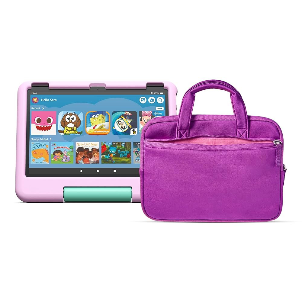 Fire HD 10 Kids Tablet, 10.1" (32 GB, Pink) Sleeve Bundle | Amazon (US)