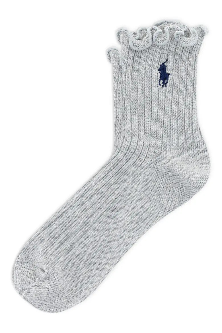 Polo Ralph Lauren Lettuce Edge Ankle Socks (Women) | Nordstrom | Nordstrom