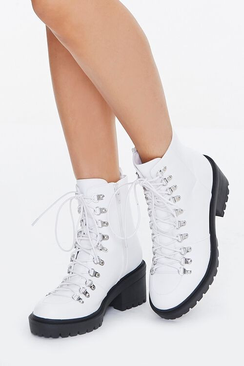 Faux Leather Combat Boots | Forever 21 (US)