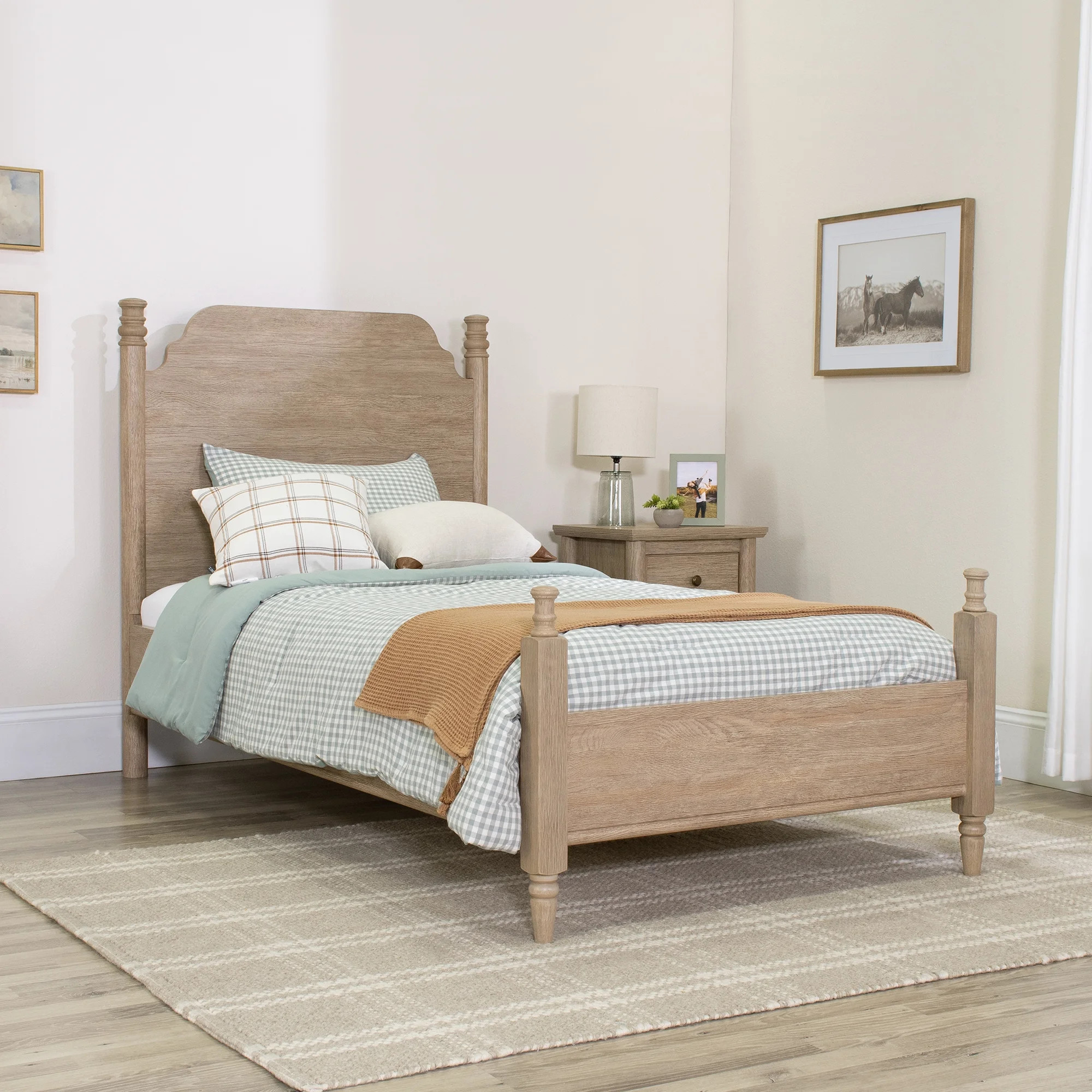 My Texas House Twin Bed, Brushed Oak Finish | Walmart (US)