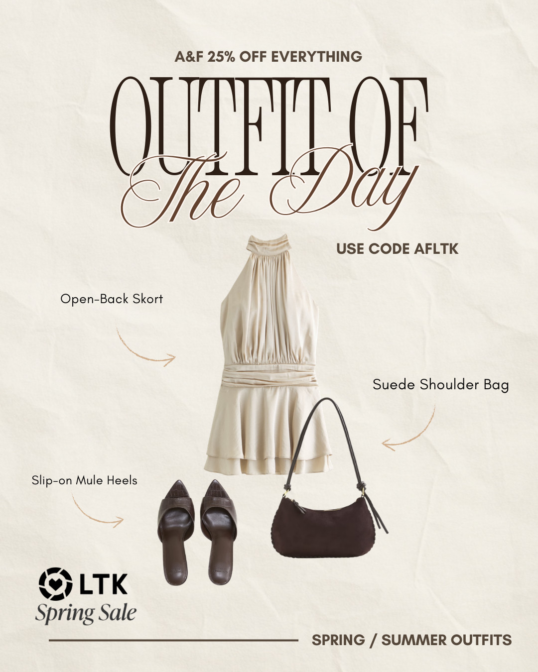 Such a pretty dressier spring outfit! the open-back skort with the suede shoulder bag and mule heels makes it perfect for date nights, dinners, or spring events.
spring outfits 2026, date night outfits, vacation outfits beach, easter basket stuffers, easter dress women, st patricks day outfit women, spring dresses, work outfits, plus size fashion, spring break outfits
ltk spring sale, abercrombie outfits, dressy spring outfit, date night outfit, spring outfit ideas 

 #LTKSpringSale #LTKootd #LTKSaleAlert