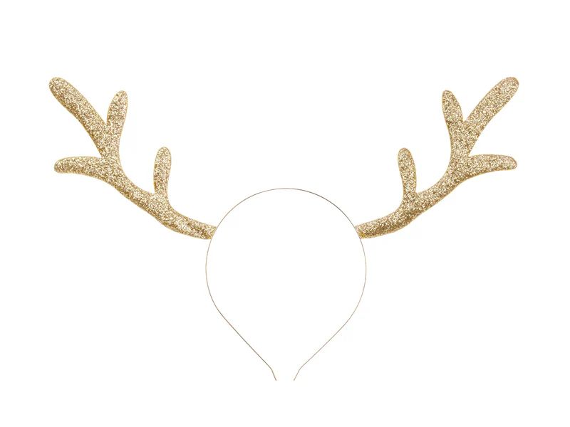 Gold Glitter Reindeer Headband | Ellie and Piper