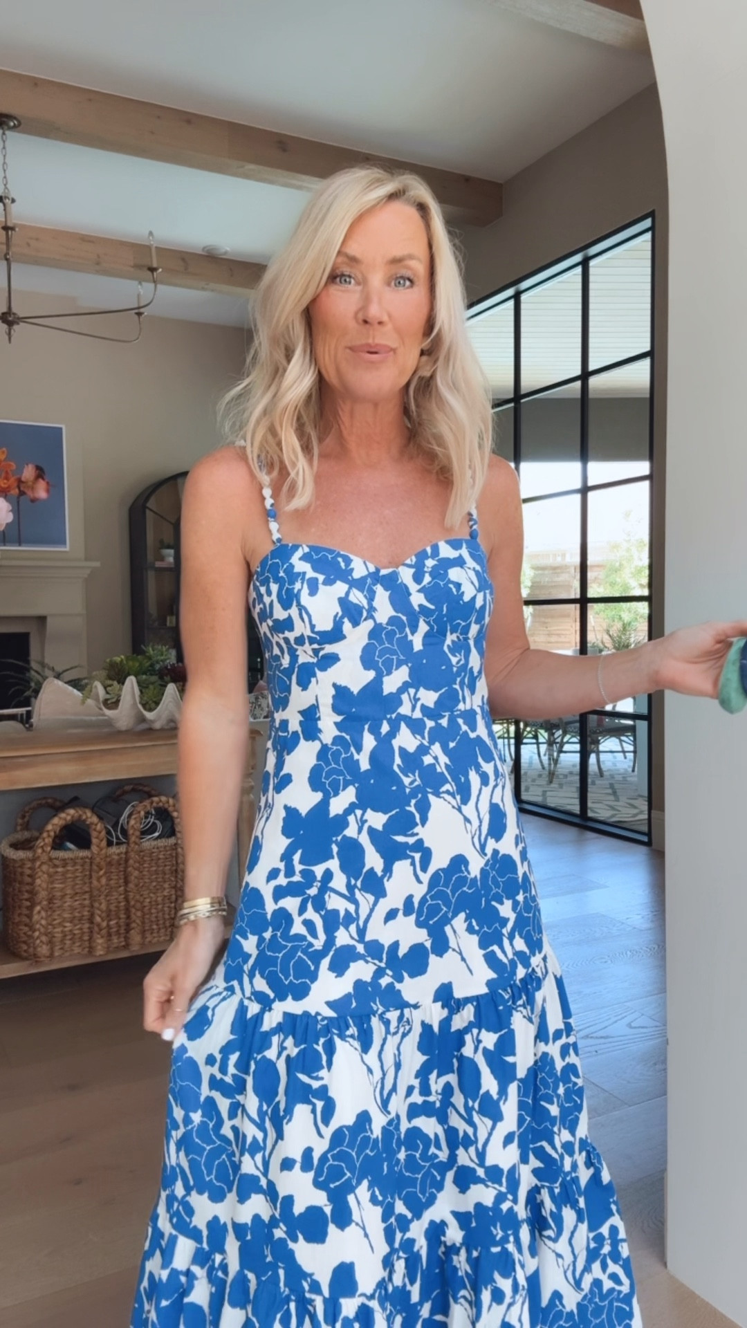 Completely smitten with this blue & white floral print maxi! 
Dress: XS

#LTKSeasonal #LTKOver40 #LTKootd