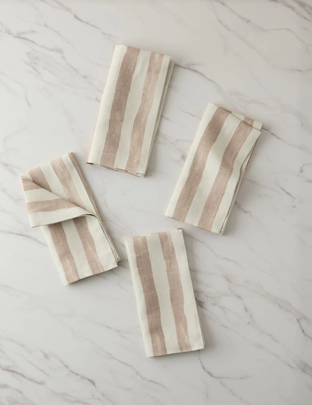 Painterly Stripe Linen Napkins (Set of 4) | Lulu and Georgia 